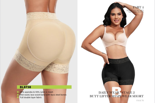 BL8738 – Short Moldeador Encaje y Varillas