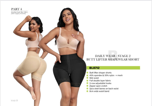 BL8712 – Short Moldeador Levantaglúteos con Doble Capa