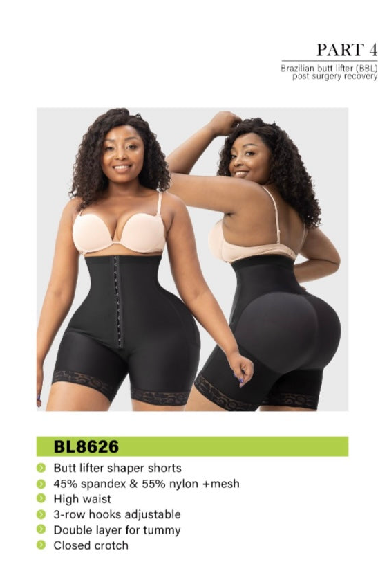 BL8626 – Short Moldeador con 3 Filas de Broches