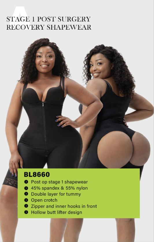 BL8660 – Faja Postoperatoria Etapa 1 con Realce de Glúteos