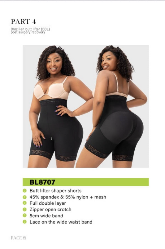 BL8707 – Short Moldeador con Encaje en Cintura