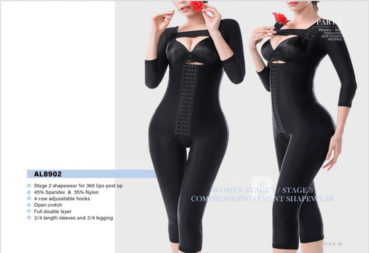 AL8902 – Faja Stage 2 con mangas ¾ y 4 filas