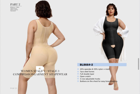 BL8664-Faja Postoperatoria Etapa 2/3 con Compresión Total