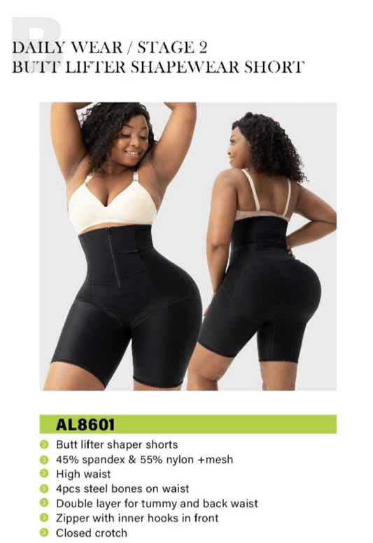 AL8601 – Short Moldeador con Varillas y Cremallera