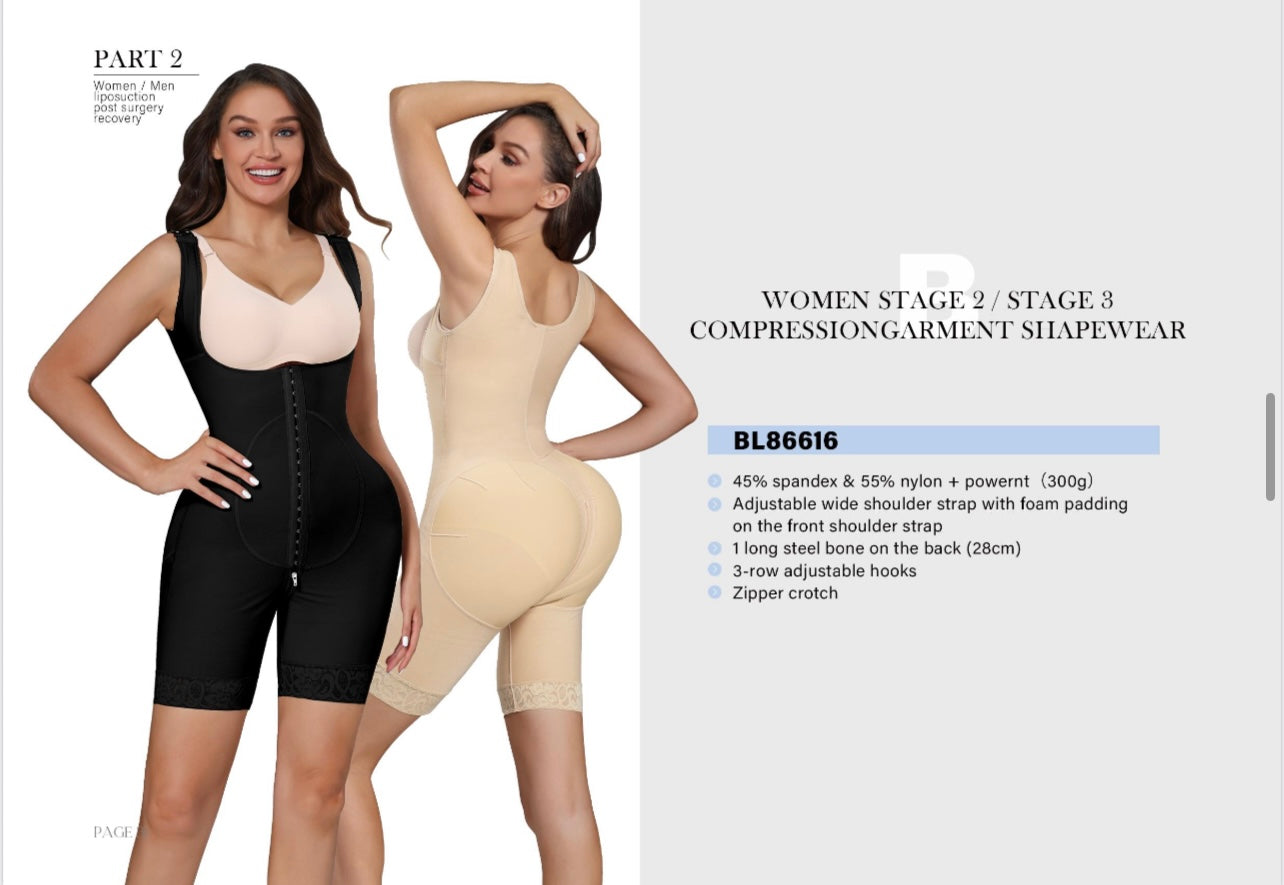 BL86616-Faja Stage 2/3 con tirantes acolchados